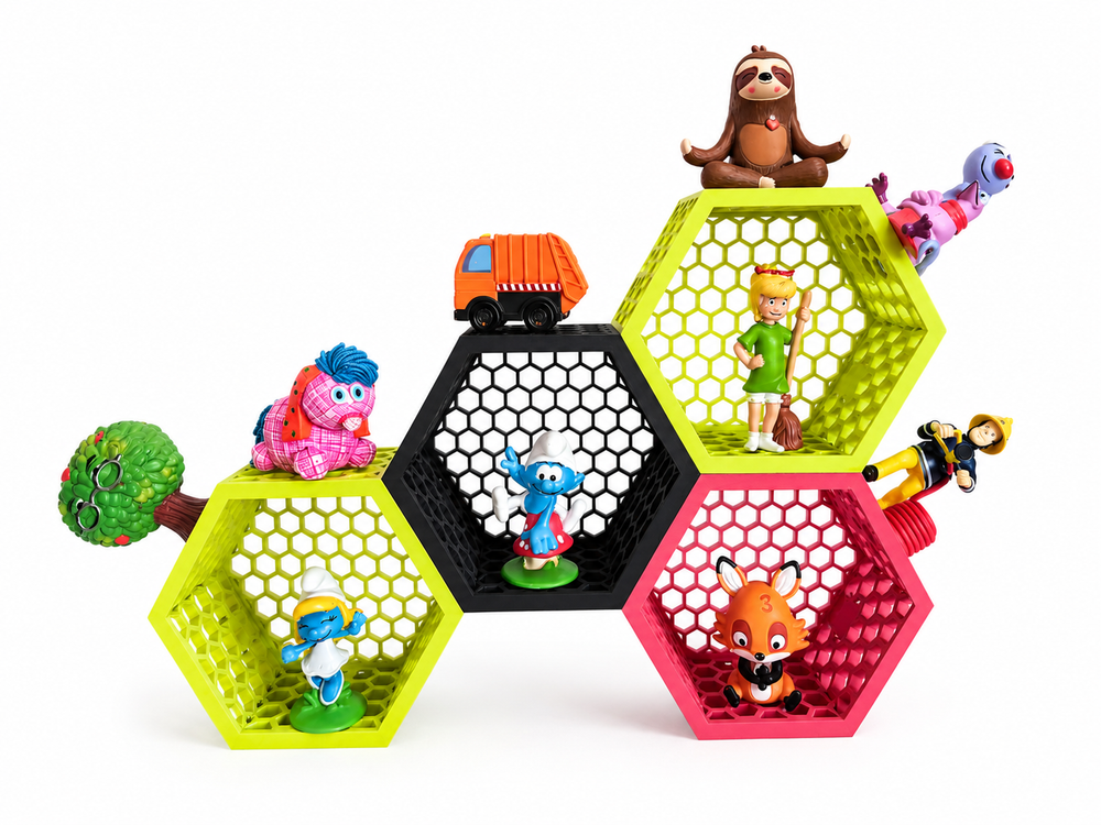Modular Hexagon Toniebox Character Display Shelf