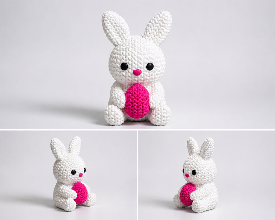 3D Printed Bunny With Egg